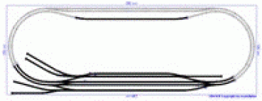 Fleischmann piccolo-N Gleisplan 280 x 100 cm